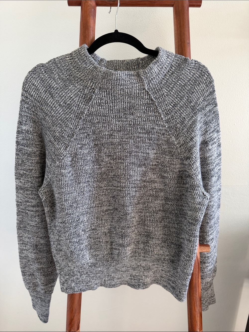 Free People grey crew knit sweater